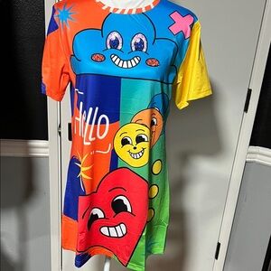 Vibrant Graphic Midi Dress